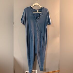 Smash + Tess Short Sleeve Romper | Blue | XL | Made in Canada